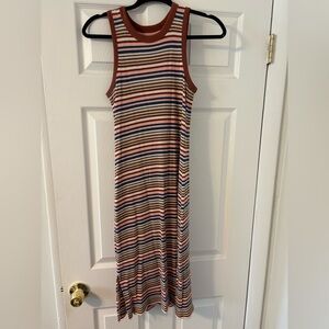 Madewell striped midi dress